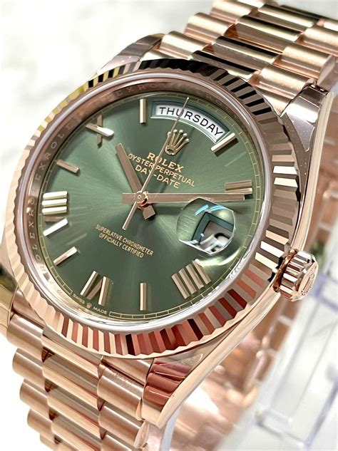 rolex daydate 40 olive dial